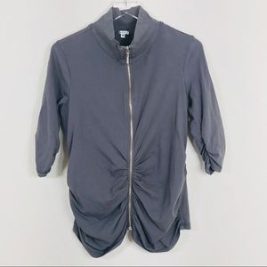 yogi Zipper-Front 3/4 Sleeve Jacket
